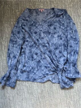 Juicy Couture Blue Wrap Blouse